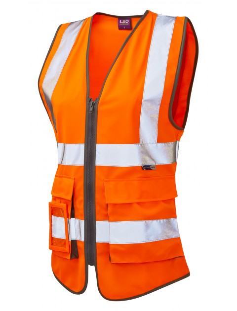 Leo Lynmouth Women’s Waistcoat - Orange Clothing